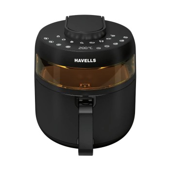Havells Prolife Crystal Digital Air Fryer 5.5L, 1500W|D 8 Pre-sets| Aerocrisp Technology with 85% Less Oil Cooking