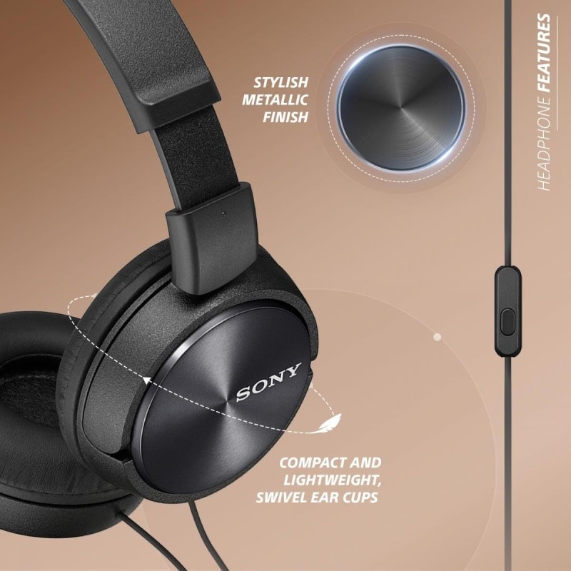 Sony ZX Series MDR-ZX310AP Wired Headband Stereo On Ear Headset -Black ‎MDR-ZX310AP/Black