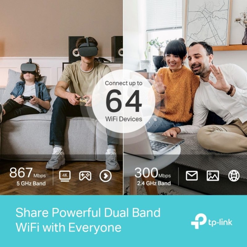 TP-Link Archer MR600 AC1200 Mbps 4G+ Cat6 Mobile Wi-Fi Router Dual Band Wireless WiFi, 4G/3G Network SIM Slot Unlocked, No Configuration Required