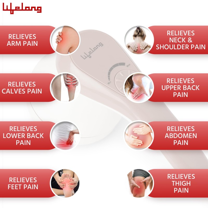 Lifelong Full Body Massager Machine for Pain Relief | Body & Back Pain Relief Product | Handheld Electric Manipol Mini Massager | 5-Speed Settings