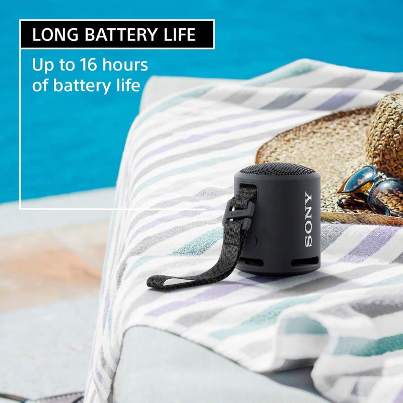 Sony Srs-Xb13 Wireless Extra Bass Portable Compact Bluetooth Speaker with 16 Hours Battery Life, Type-C, Ip67 Waterproof, Dustproof, with Mic, Loud