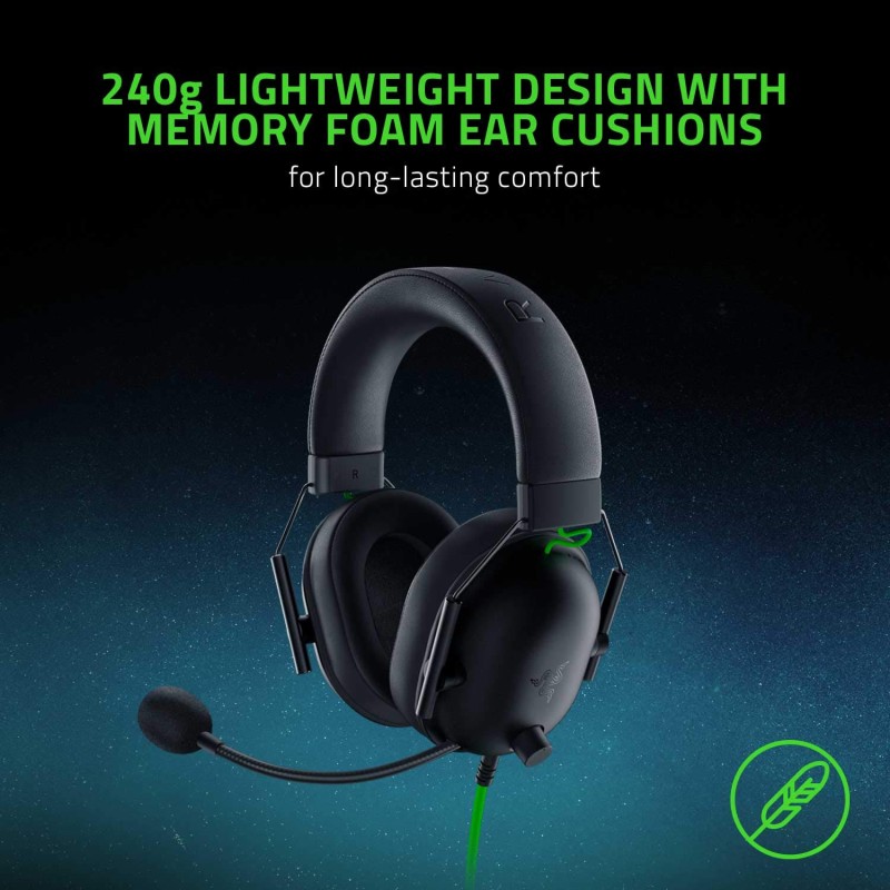Razer BlackShark V2 X Wired Gaming On Ear Headset - Black|7.1 Surround Sound-50mm Drivers-Memory Foam Cushion-for PC,PS4,PS5,Switch,Xbox One,Xbox