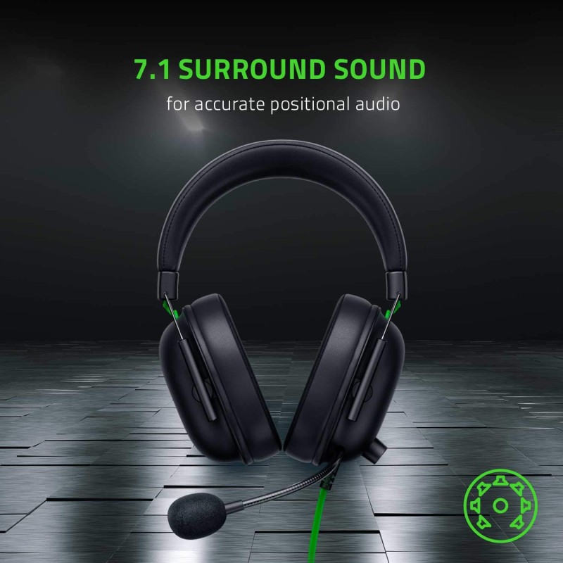 Razer BlackShark V2 X Wired Gaming On Ear Headset - Black|7.1 Surround Sound-50mm Drivers-Memory Foam Cushion-for PC,PS4,PS5,Switch,Xbox One,Xbox