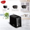 Pigeon 2 Slice Auto Pop up Toaster. A Smart Bread Toaster for Your Home (750 Watts) (Black) 12470