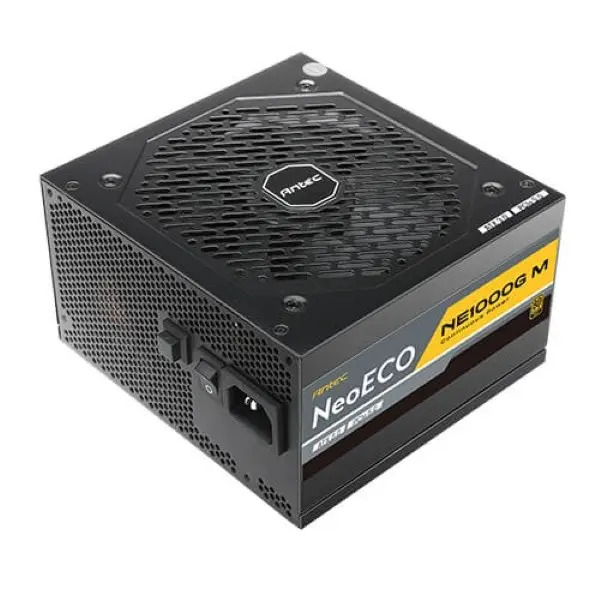 ANTEC NeoECO, NE1000G M ATX3.0, 1000W Full Modular PSU, 80 Plus Gold Certified, PCIE 5.0 Support, PhaseWave Design, Japanese Caps, Zero RPM Manager