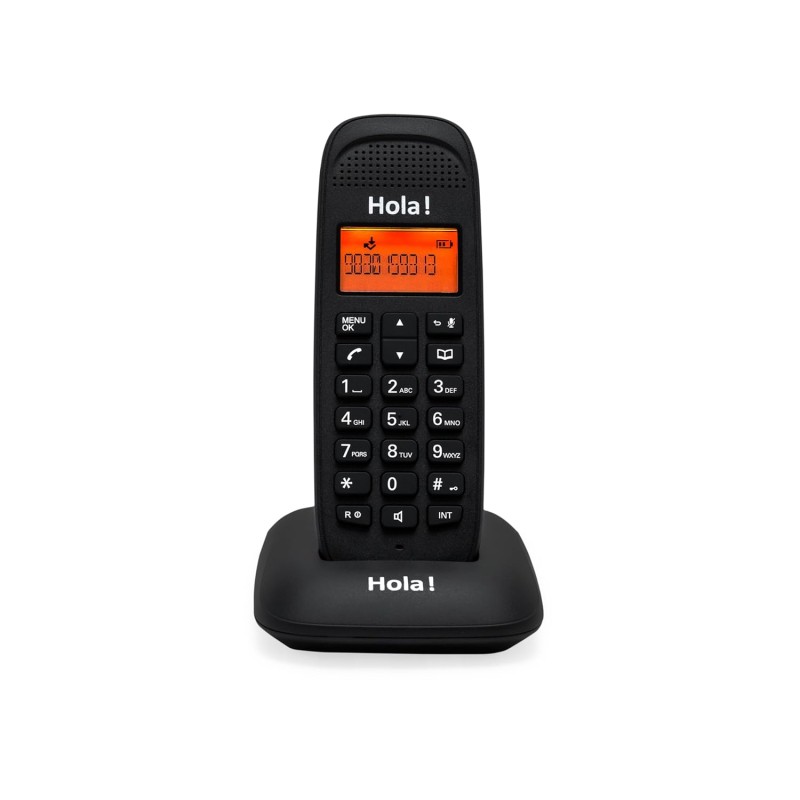 Hola Tc 700 Cordless 2.4Ghz Landline Phone with Caller Id Display Black Hola! TC 700