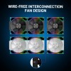 Ant Esports Superflow 120mm 3 IN 1 ARGB Three Dual-Sided ARGB ring light PWM Case Fan Kit - Black, 45.3 CFM Airflow, 1500 RPM