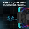 Ant Esports Superflow 120mm 3 IN 1 ARGB Three Dual-Sided ARGB ring light PWM Case Fan Kit - Black, 45.3 CFM Airflow, 1500 RPM