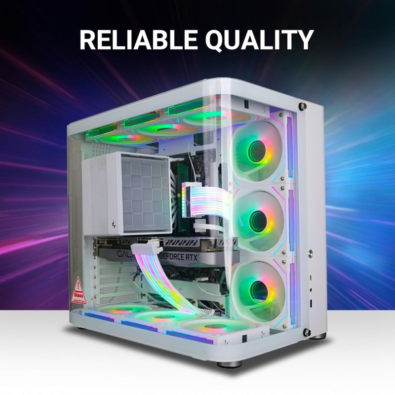 Ant Esports Superflow 120mm 3 IN 1 ARGB Three Dual-Sided ARGB ring light PWM Case Fan Kit - Black, 45.3 CFM Airflow, 1500 RPM