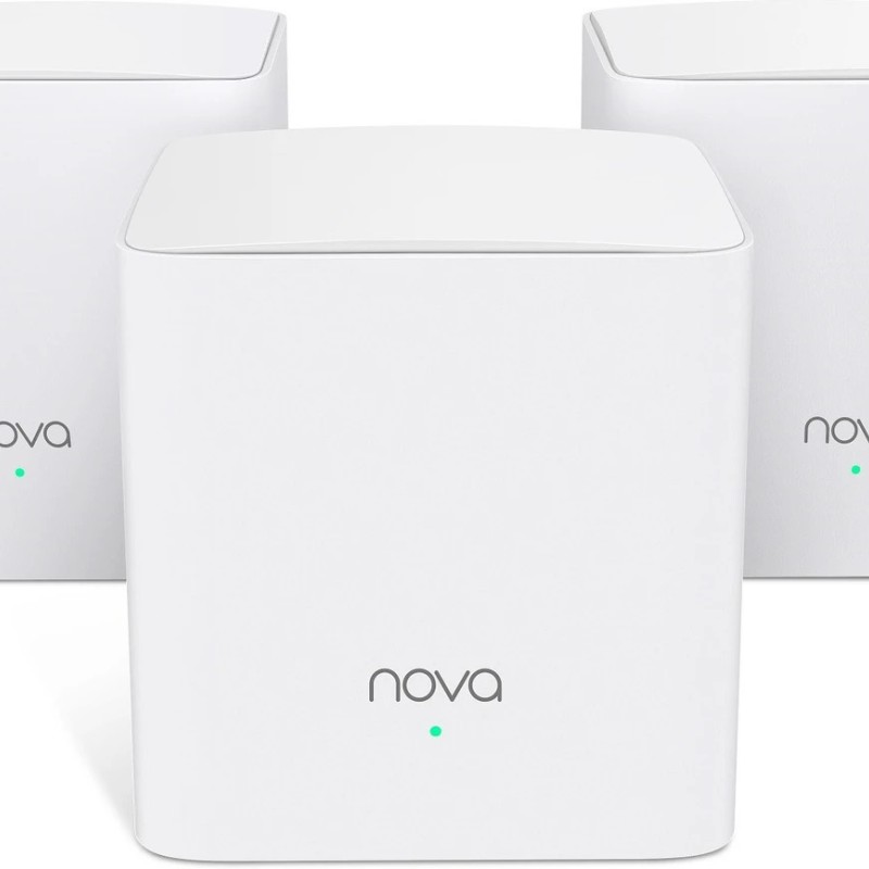 Tenda MW3 Whole Home Mesh WiFi System, Dual Band AC1200 Router Replacement for Smart Home, 3000 sq. ft Network Coverage (White, Pack of 3)