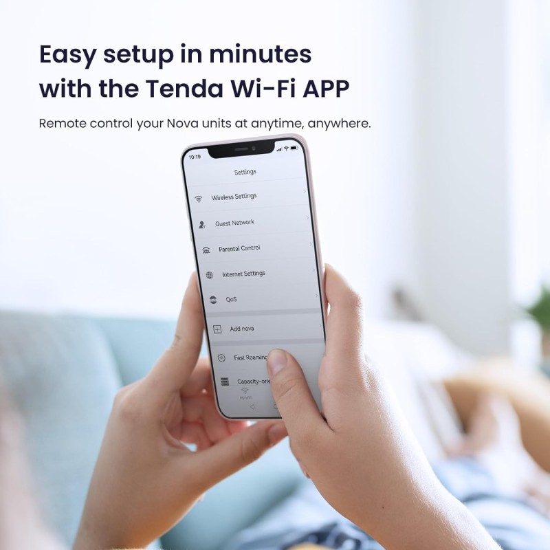 Tenda MW3 Whole Home Mesh WiFi System, Dual Band AC1200 Router Replacement for Smart Home, 3000 sq. ft Network Coverage (White, Pack of 3)