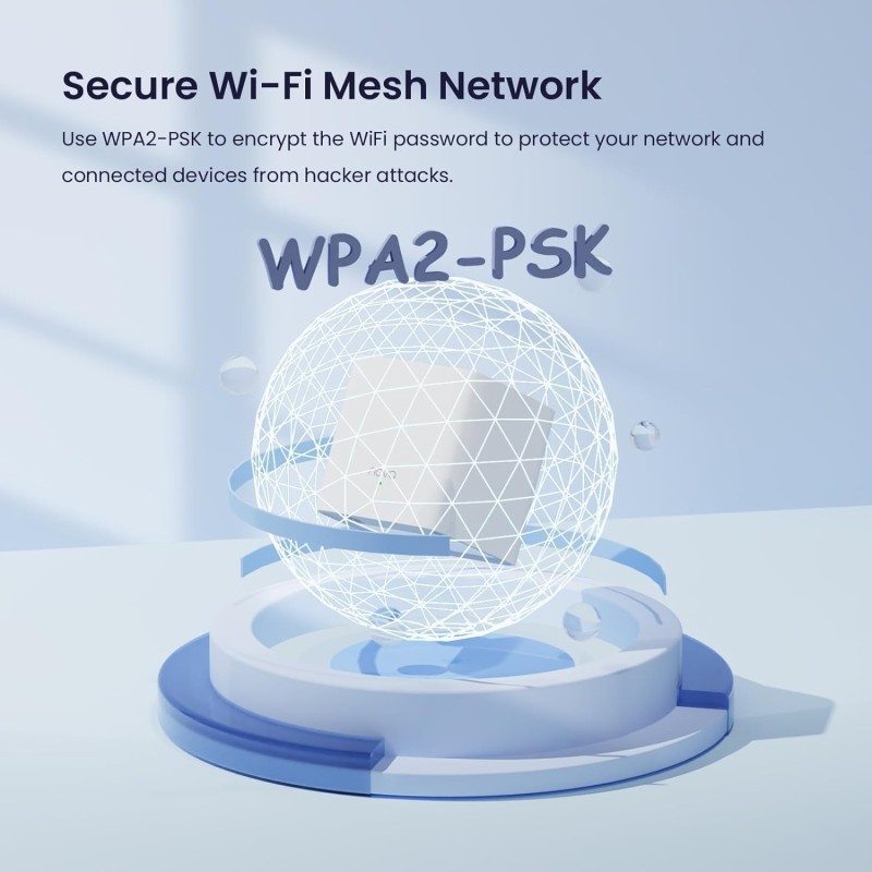 Tenda MW3 Whole Home Mesh WiFi System, Dual Band AC1200 Router Replacement for Smart Home, 3000 sq. ft Network Coverage (White, Pack of 3)