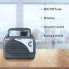 Philips DL167/94 Portable/Hand Carry Radio with MW/SW/FM Bands, Telescopic Aerial, 2xR20 Battery & Optional 3V DC Power, 4? Speaker Impedance, Tuning