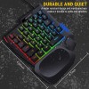 Ant Esports MG401, 4 in 1 Mobile Game Combo Pack with RGB Backlit 35 Keys Mini Gaming Keyboard and Mouse, Phone Holder, Adapter with Mobile Game