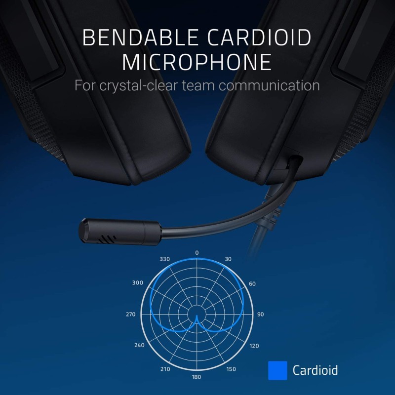 Razer Kraken X Ultralight Gaming Headset: 7.1 Surround Sound - Lightweight Aluminum Frame - Bendable Cardioid Microphone - for PC, PS4, PS5, Switch
