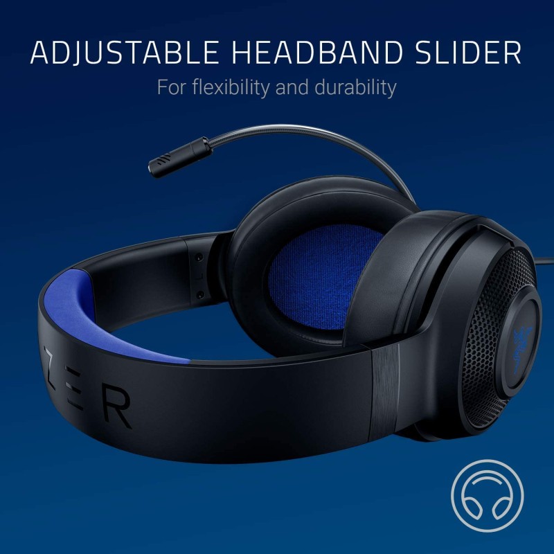 Razer Kraken X Ultralight Gaming Headset: 7.1 Surround Sound - Lightweight Aluminum Frame - Bendable Cardioid Microphone - for PC, PS4, PS5, Switch