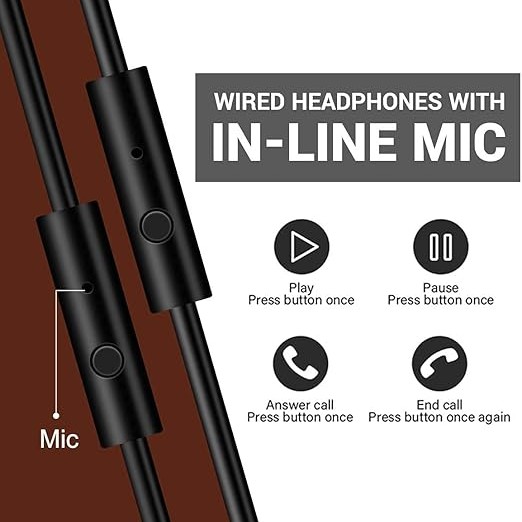 OneOdio A71 Over Ear Headphones with Mic, On-Line Volume & Share-Port Headsets for Gaming Office Phone Call DJ，Wired Stereo Headphones with Detachable