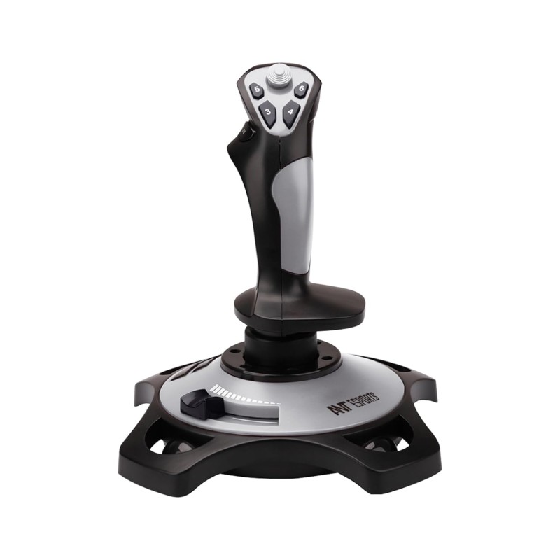 Ant Esports JS55 Flight Simulator Controls, Flight Joystick Controls With Vibration Function and Throttle Controls Wired Flight Stick for PC Windows