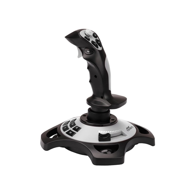 Ant Esports JS55 Flight Simulator Controls, Flight Joystick Controls With Vibration Function and Throttle Controls Wired Flight Stick for PC Windows