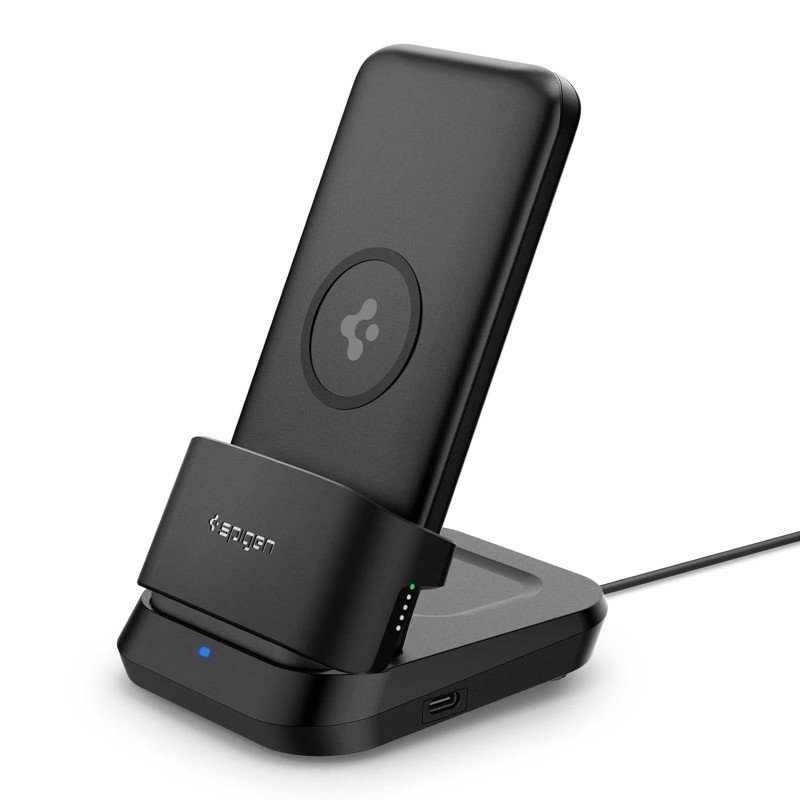 ‎Spigen Spigen Power Bank 10000mAh Fast Charging, 5 in 1 Wireless Power Bank, Wireless AirPods Charger, TWS Charger, Lithium Polymer, Cradle USB-C