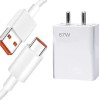 MI Xiaomi 67W Fast Charger with USB-C Cable, Quick Charge 3.0 Power Adapter Compatible with Redmi Note Series, Poco, Mi, Any Type C Devices - with
