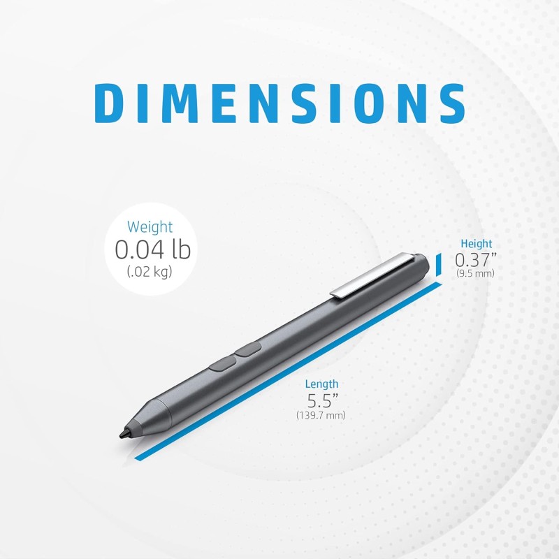HP MPP 1.51 Stylus Pen Compatible for HP Spectre x360 13, Spectre x360 15 Convertable PC/Laptop with Microsoft Pen Protocol and 2 Customizable Buttons