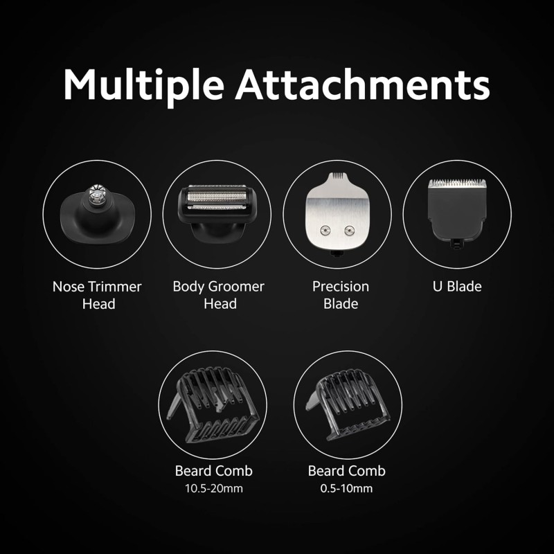 MI Xiaomi Grooming Kit,(Trimmer Kit) All-In-One Professional Styling trimmer, Body Groomer, Nose & Ear Hair Trimming blade, Beard Comb,40 Length