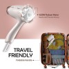 Ikonic Travel Express Foldable Hair Dryer Adustable Two Speed Setting Fast Drying 1400W, Compact Design Travel Friendly, All Hair Type, For Men &