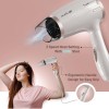 Ikonic Travel Express Foldable Hair Dryer Adustable Two Speed Setting Fast Drying 1400W, Compact Design Travel Friendly, All Hair Type, For Men &