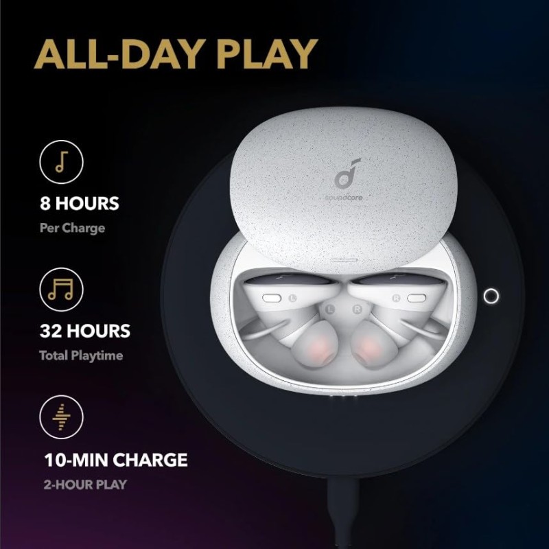 soundcore by Anker Liberty 2 Wireless Earbuds, Diamond-Inspired Drivers, 32H Playtime, HearID Personalized Sound, Bluetooth 5.0, Bluetooth Headphones