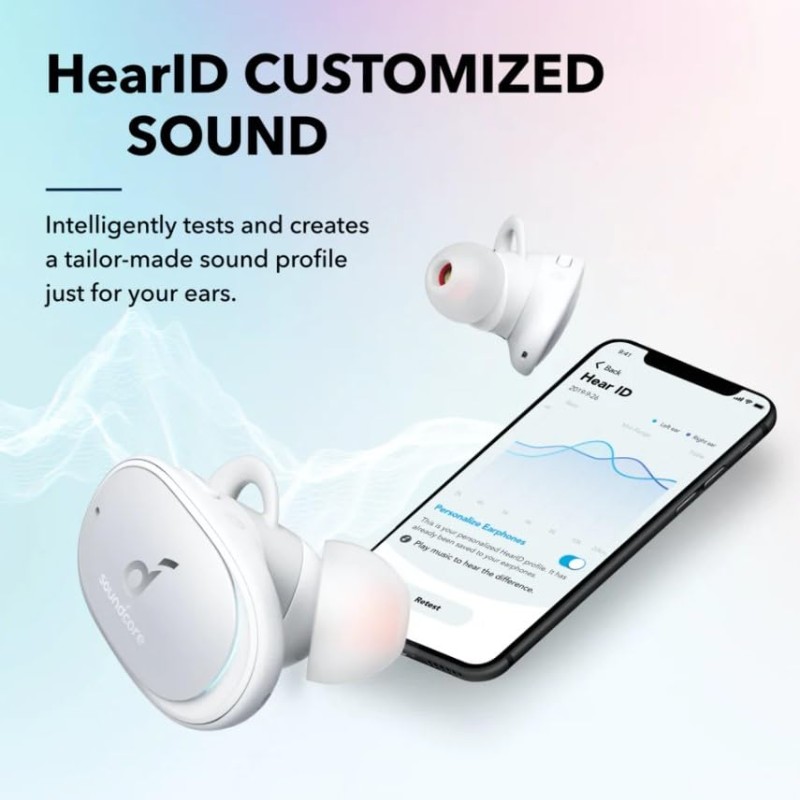 soundcore by Anker Liberty 2 Wireless Earbuds, Diamond-Inspired Drivers, 32H Playtime, HearID Personalized Sound, Bluetooth 5.0, Bluetooth Headphones