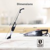 AGARO Regal Plus Upright Vacuum Cleaner, 2-in-1, Handheld & Stick, Dry Vacuuming, for Home Use, 800 Watts Black 33423