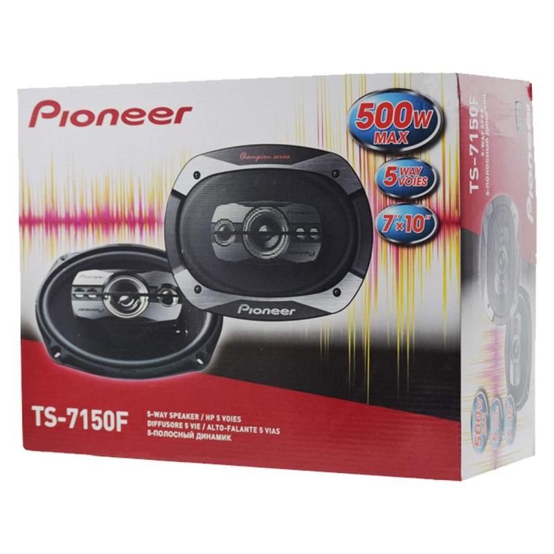 Pioneer TS-7150F Oval Car Speakers 7x10 Inch | Max 500W High Power Audio System | 3-Way Coaxial Speakers | Deep Bass & Clear Sound | High Sensitivity