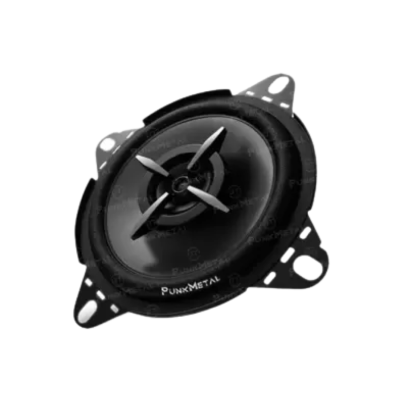 PunkMetal Car Speaker PM-42CX 10.16 cm (4 inch) 2-Way Coaxial Speakers (Black), Peak Power - 210W, RMS Power - 30W, Rated Power - 30W