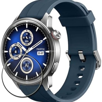 realme Watch S2, 1.43" AMOLED Display, Super AI Engine, Up to 20 Days Battery, IP68, AI Health Tracking, Blue Silicone Strap, RMW2401