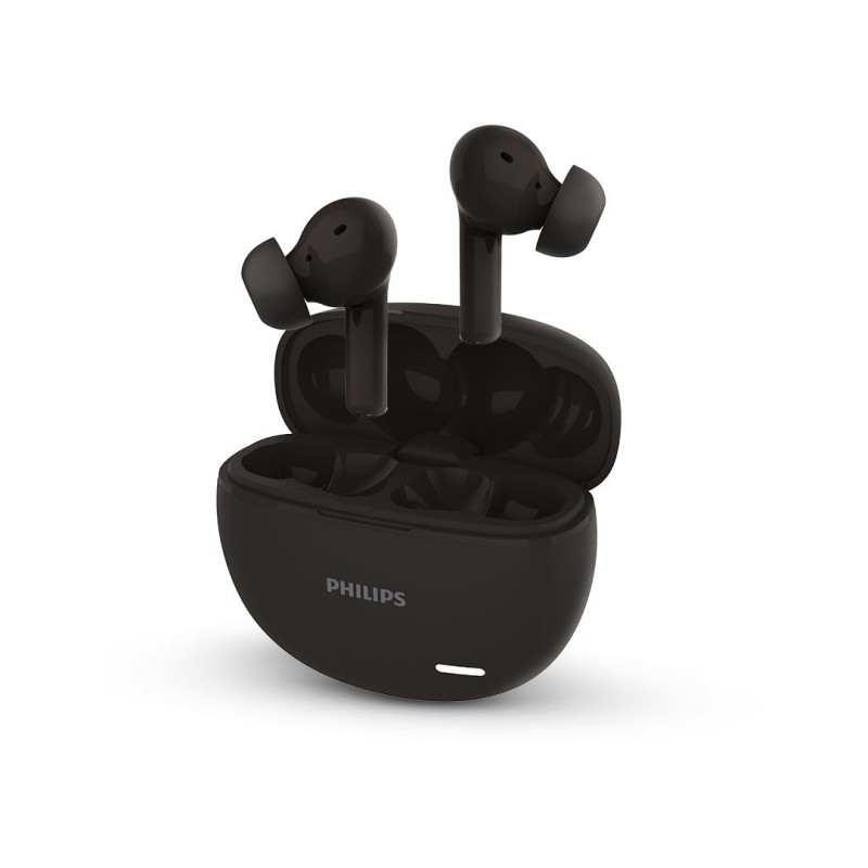 Philips Audio TAT1179BK/94 True Wireless in Ear Earbuds with Pocket Sized Charging (Black)