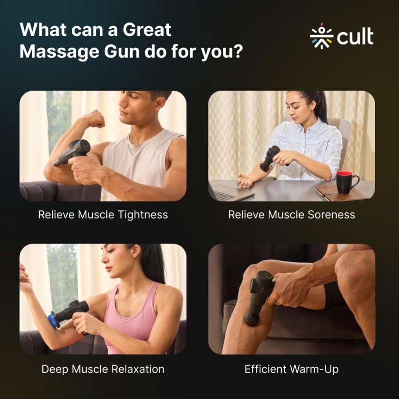 CULT Volt X, Full Body Professional Gun Massager with Hot and Cold Therapy, 3000mAh battery, QuietMotion Carry Pouch. 805088