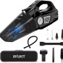 Dylect Turbo Sweep 400 (2 in 1) Tyre Inflator with Car Vacuum Cleaner with LED Light, 5500Pa Suction Power (Dry Use Only)