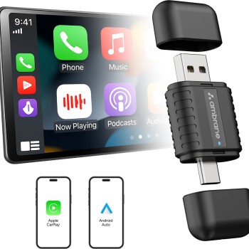 Ambrane v5.0 Car Bluetooth Device with Audio Receiver (Black)