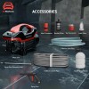 GoMechanic Car Washer High Pressure Pump Machine - Portable Washing Gun - 2200 Watts (Black-Red) LHPW21