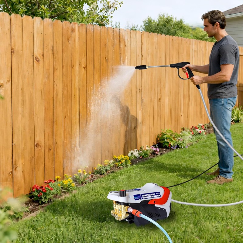Woscher AquaWash+ Car Washer, Adjustable High Pressure Gun, Washing Pump for Car, Bike and Home Use Cleaning 280