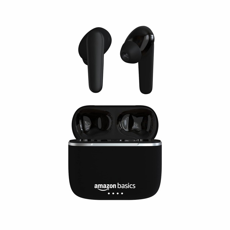 amazon basics True Wireless in-Ear Earbuds with Mic, Touch Control, IPX5 Water-Resistance, Bluetooth 5.3 (White) AB-TWS-J92