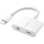 Belkin RockStar Lightning to 3.5mm Audio Cable + Audio Charger Splitter, 2-in-1 Aux iPhone Headphone White F8J212btWHT