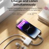 Belkin RockStar Lightning to 3.5mm Audio Cable + Audio Charger Splitter, 2-in-1 Aux iPhone Headphone White F8J212btWHT