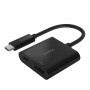 Belkin USB-C to HDMI Adapter + Charge (Supports 4K UHD Video, Pass-Through Power Black AVC002btBK