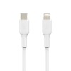 Belkin Certified PVC Lightning To USB-C To USB-C (Type C) Charge Cable, USB Cable, 3.3 Feet / 1M For Smartphone, White CAA003bt1MWH