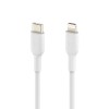 Belkin Certified PVC Lightning To USB-C To USB-C (Type C) Charge Cable, USB Cable, 3.3 Feet / 1M For Smartphone, White CAA003bt1MWH