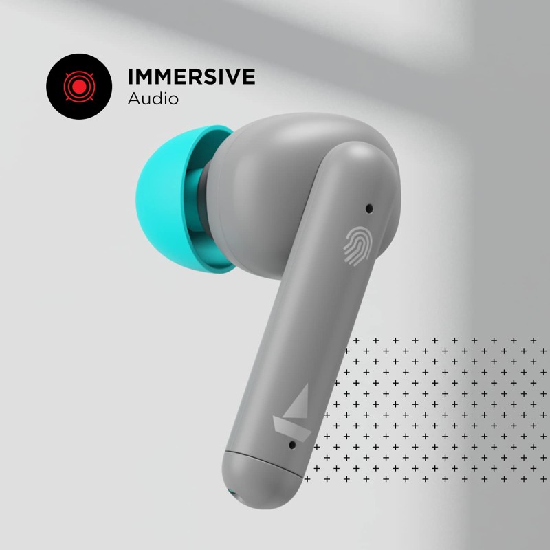 boAt Airdopes 148, Low Latency, ENx Tech, 42HRS Battery, Fast Charge, IWP, IPX4, Bluetooth Earbuds (Cider Cyan)