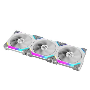 Lian Li UNI Fan SL120 3 Pack White - with Controller (ARGB 120mm LED PWM Daisy-Chain) 12UF3W