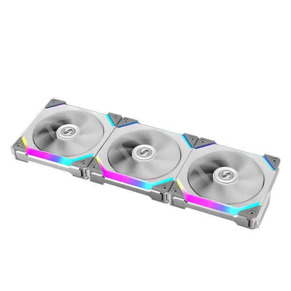 Lian Li UNI Fan SL120 3 Pack White - with Controller (ARGB 120mm LED PWM Daisy-Chain) 12UF3W